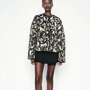 Black and Cream Animal Print Jacket